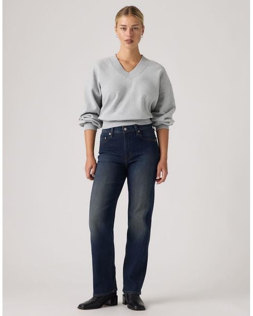 Levi's Blue 723 High Rise Straight True Dark
