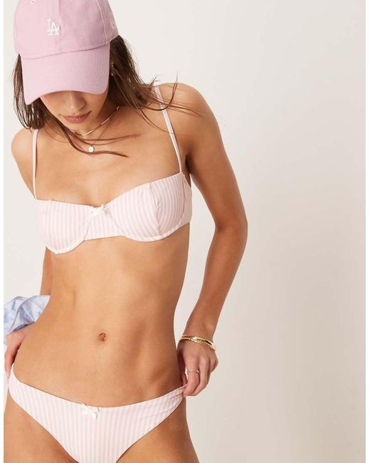 Dippin' Daisy's Brown Dippin Daisys Exclusive Stripe Underwire Bikini Top