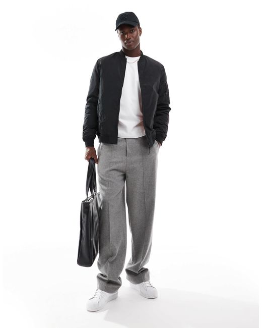 Only & Sons Blue Zip Through Bomber for men