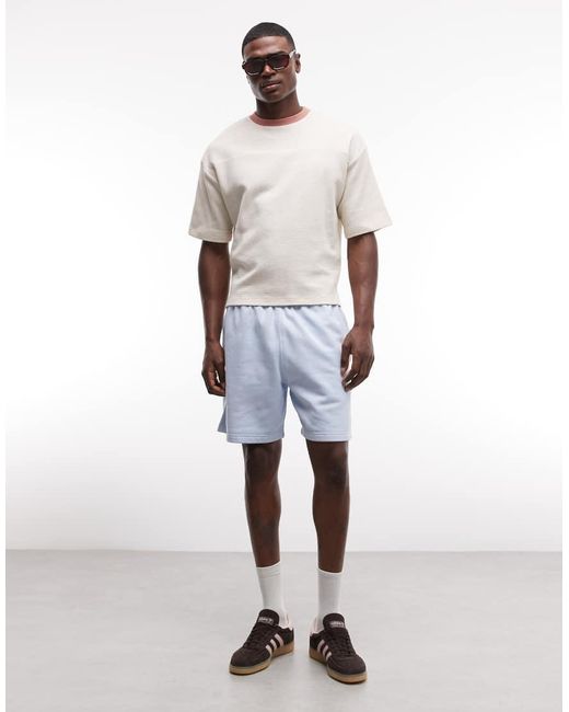 Adidas Originals White Trefoil Essentials Shorts for men