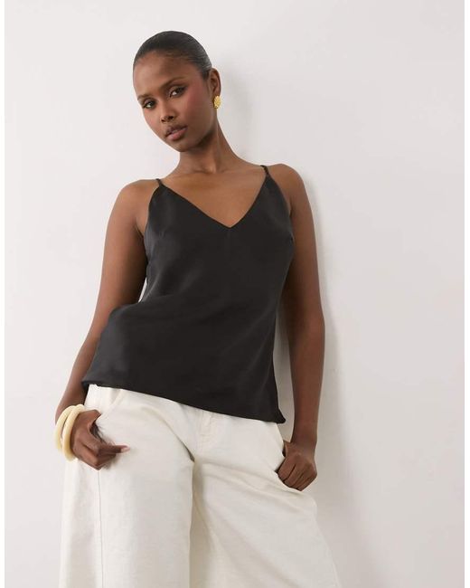 ASOS Black V Neck Satin Cami