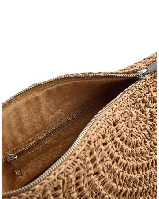 Oysho Natural Raffia-effect Bag