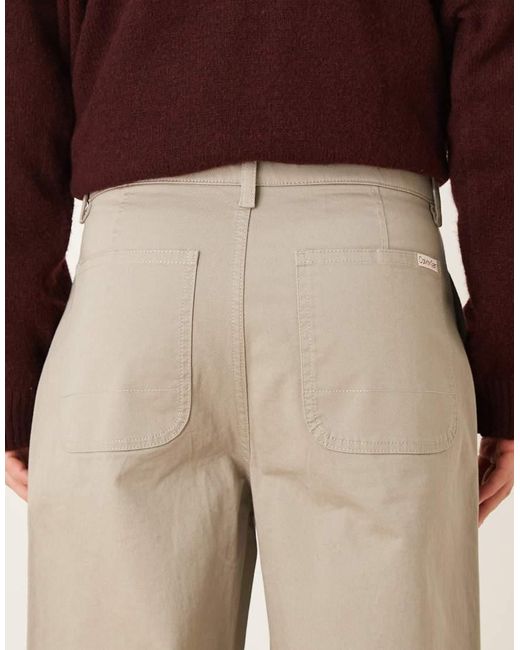 Calvin Klein Natural Barrel Utility Cargo Trousers for men
