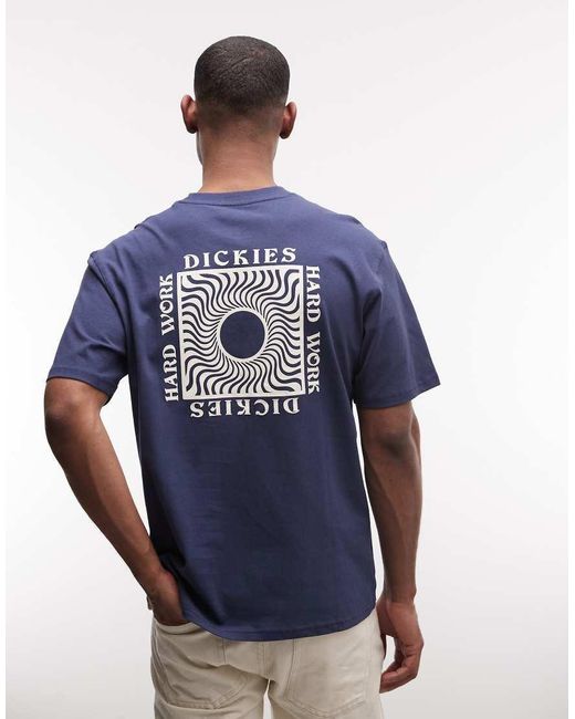 Dickies Blue Oatfield Backprint T-Shirt for men