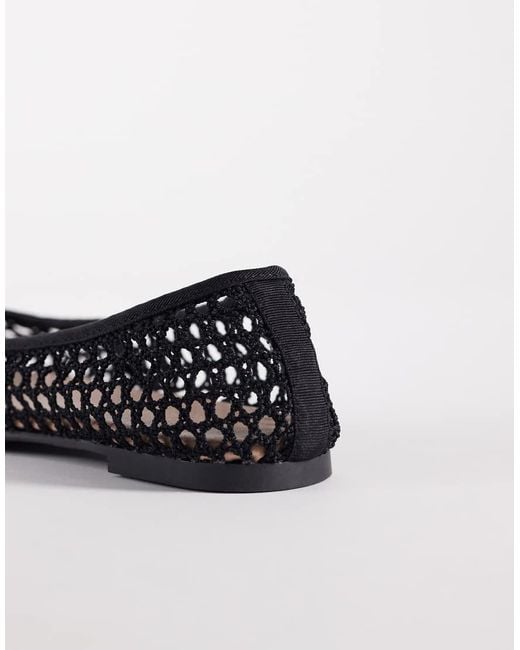 New Look White Mesh Ballet Flats
