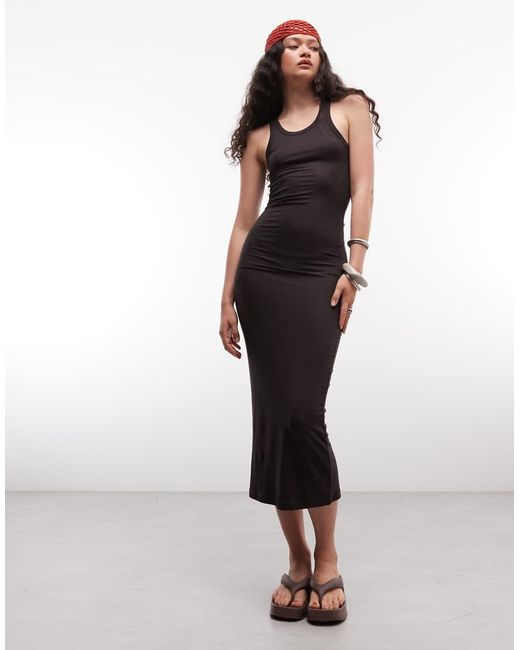 Weekday Brown Super Soft Jersey Maxi Dress