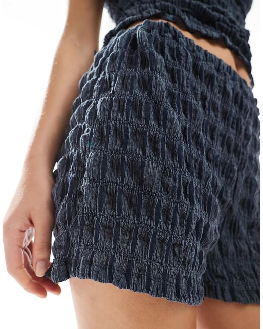 Short texturé - bleu délavé ASOS en coloris Blue