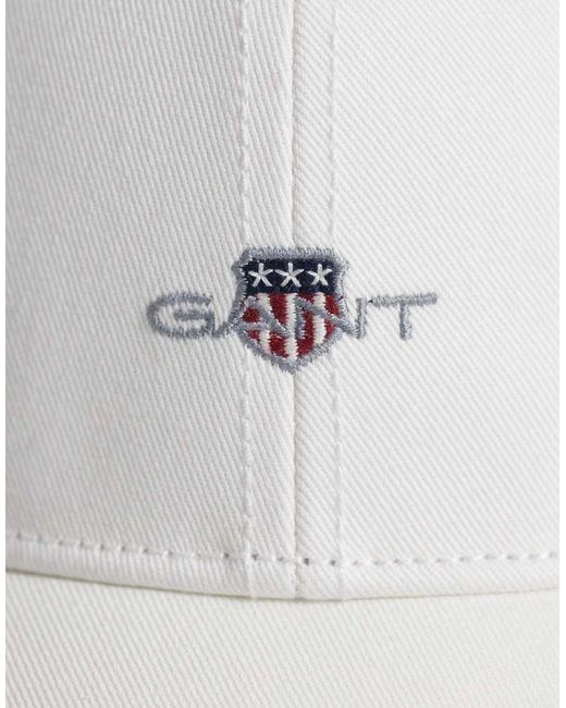 Gant White Sheild Logo Cotton Twill Cap for men