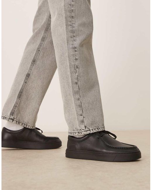 Calvin Klein Black Lace Up Leather Shoes for men