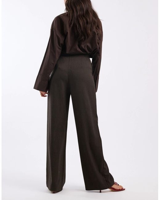 ASOS Tailored Wide Leg Trousers With Wrap Tie Detail