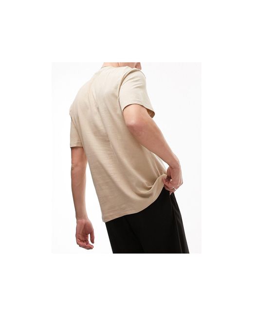 Topman – 3er-pack oversize-t-shirts in Natural für Herren