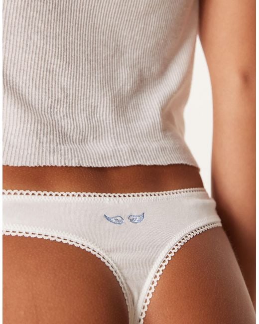ASOS Brown – 2er-pack tangas aus baumwolle