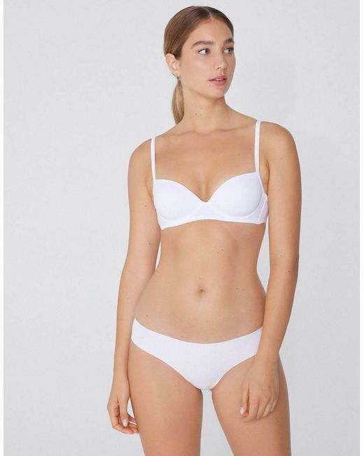 Tezenis White Seamless Cotton Knickers
