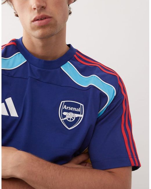 Adidas Originals Blue Adidas Football Arsenal Carnival T-Shirt for men