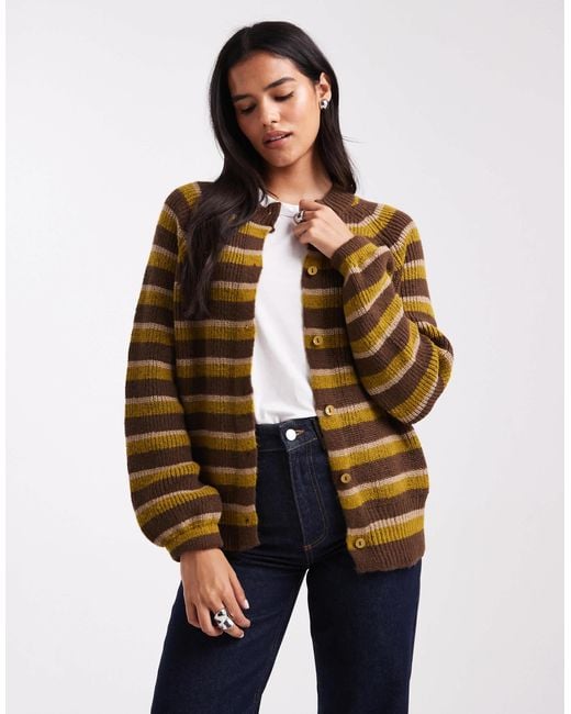 ASOS Women's Blue Knitted Raglan Cardigan