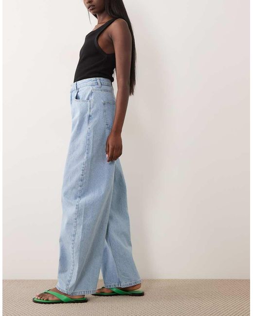 Miss Selfridge Blue Barrel Leg Jean