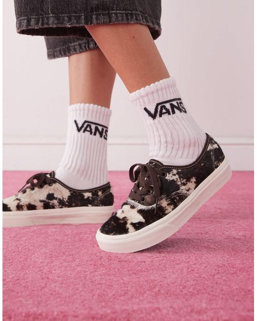 Vans Pink – authentic – sneaker mit kuhfleckenmuster