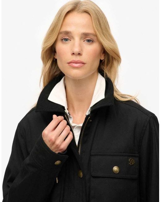 Superdry Black Wax Jacket