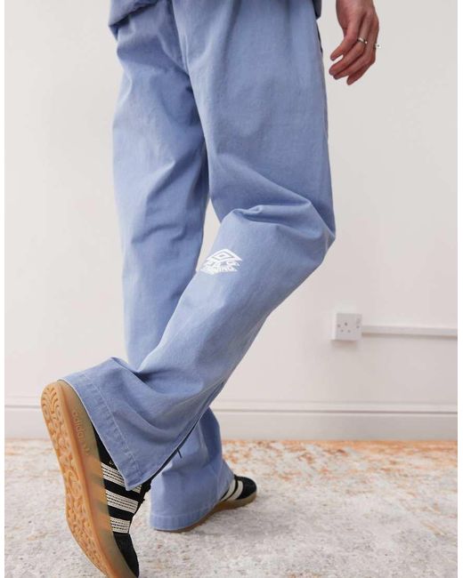 Umbro Blue Drill Embroidered Logo Pants for men