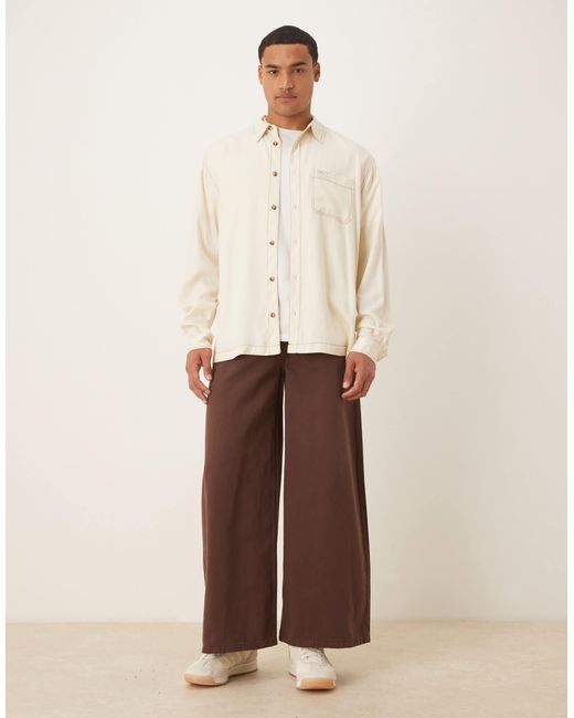 ASOS Natural Relaxed Shirt for men