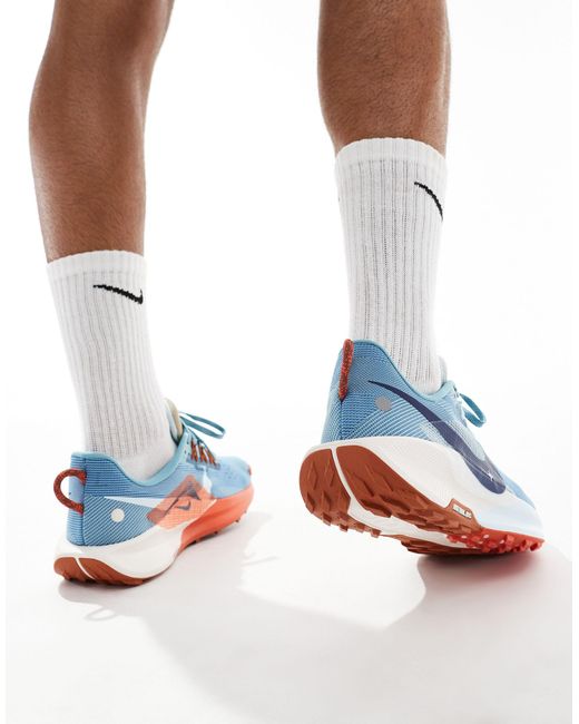 Nike Blue Reactx Pegasus Trail 5 Trainers for men