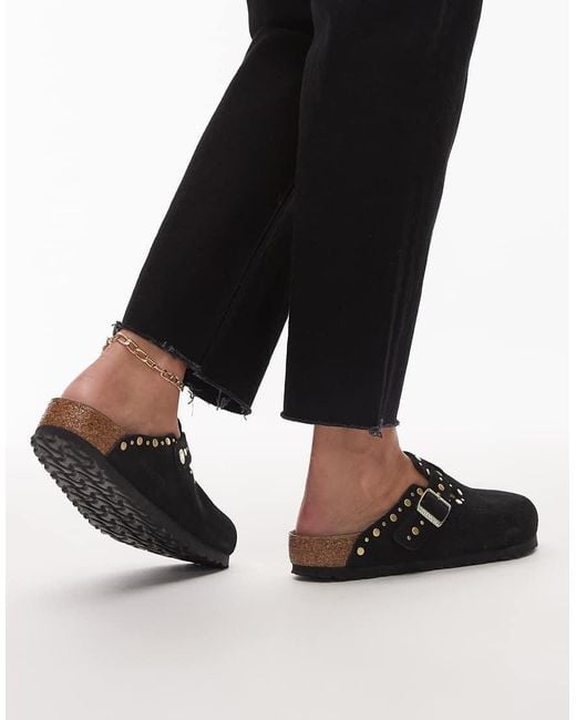 Birkenstock Black Boston Rivet Clog