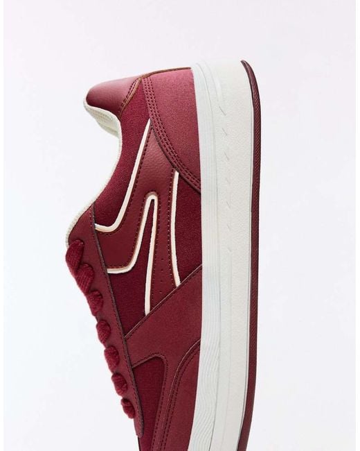 Bershka Red Chunky Trainers for men