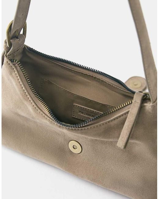 Pull&Bear Natural Buckle Shoulder Bag