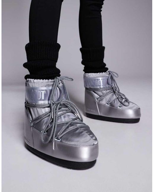 Moon Boot Black Icon Low Glance Boots