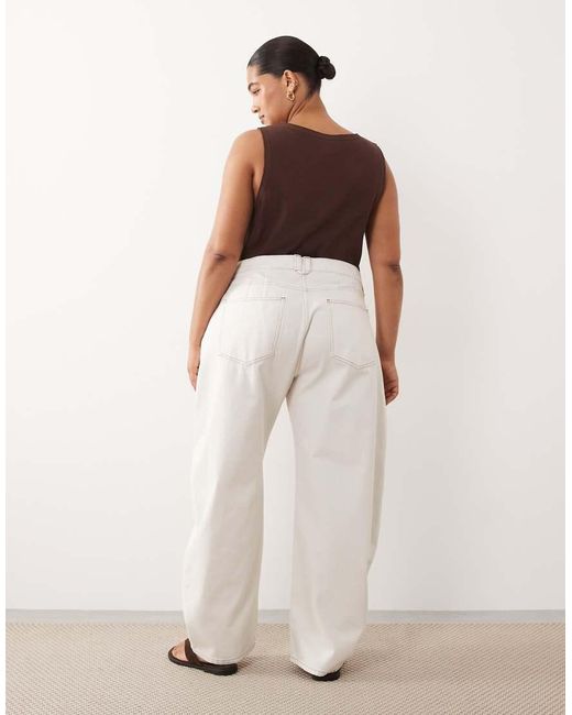ARRANGE Brown Curve Tova Tapered Curved Leg Jean With Roll Hem