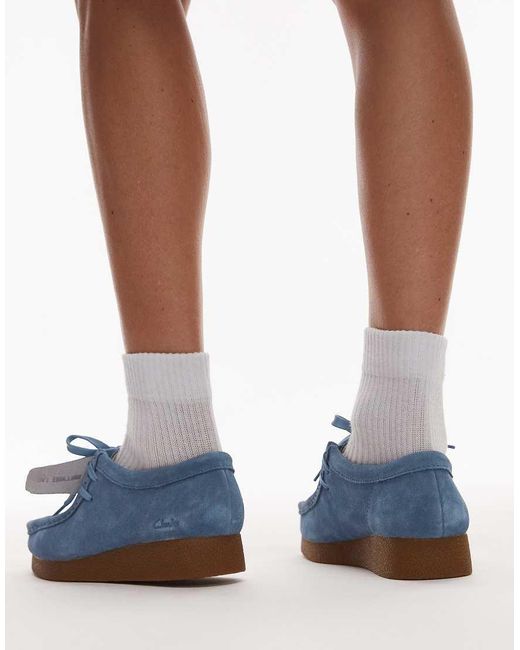Clarks Blue Wallabee Evo Shoes