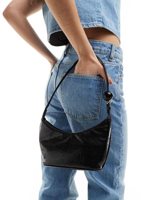 ASOS Blue Shoulder Bag With Resin Ball Detail Strap