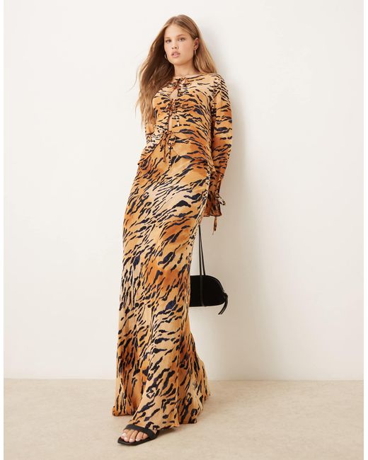 Never Fully Dressed Natural Sheer Tie Front Top Co-ord