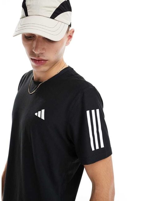 Adidas Originals Black Adidas Running Own The Run T-Shirt for men