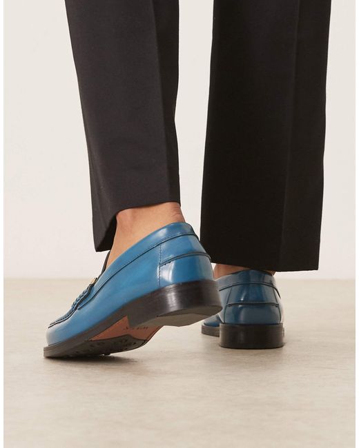 Walk London Black Dalston Trim Loafer for men