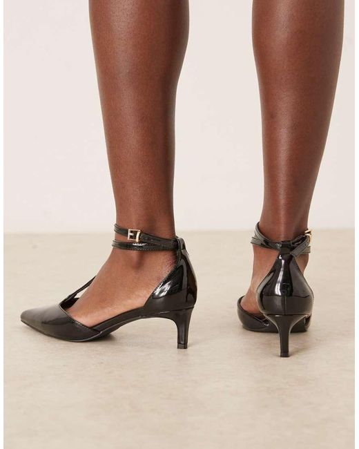 Raid Wide Fit Brown Tosha Kitten Heel Shoes