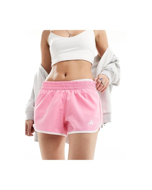Adidas Originals Pink Adidas running – m20 – lauf-shorts