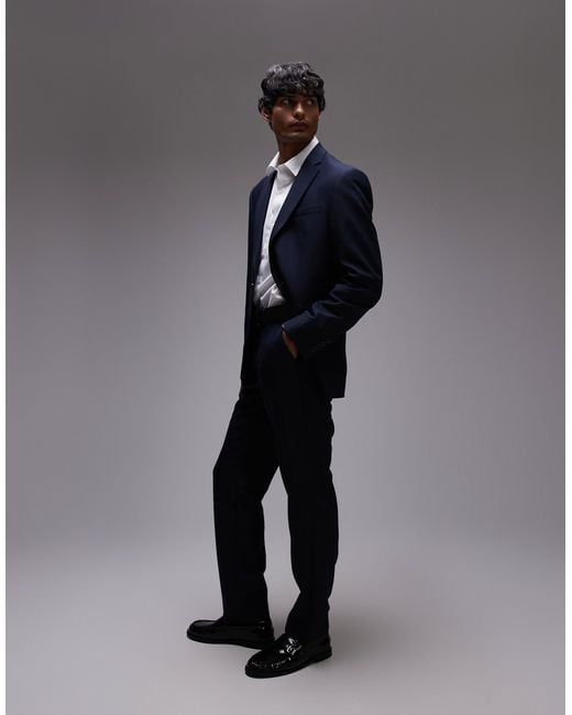 Topman Black Slim Suit Jacket for men