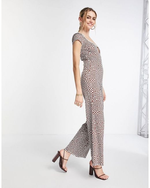 ASOS Clip Keyhole Jumpsuit Lyst Canada