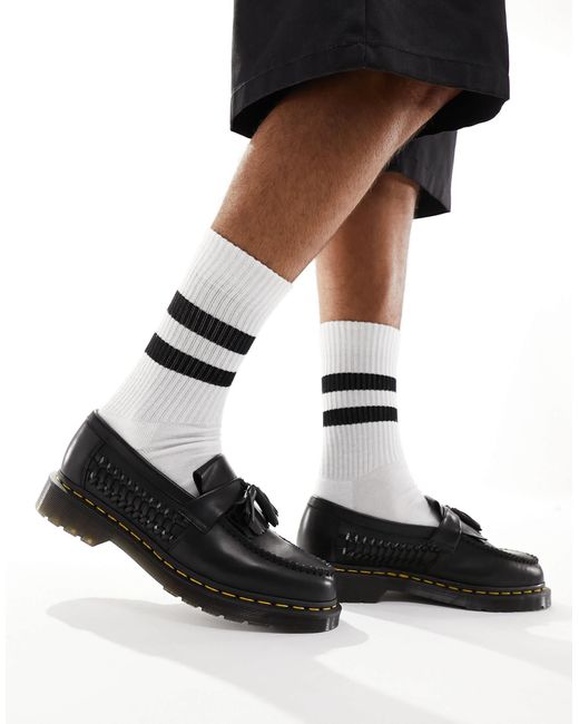 Dr. Martens Adrian Woven Tassel Loafers in Black for Men Lyst Australia