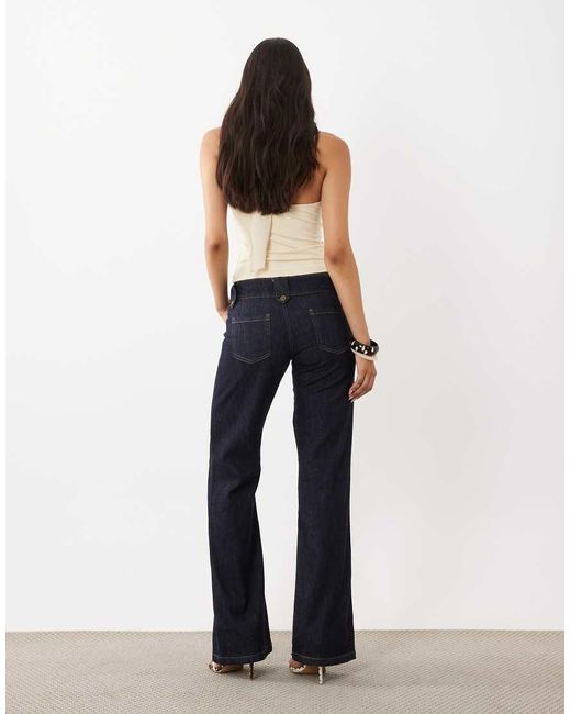 Tiger Mist Blue Kittie Low Rise Flared Jeans