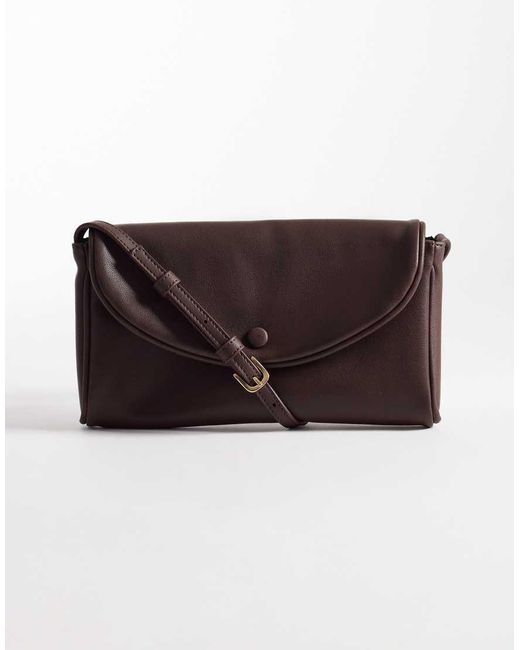 ASOS Brown Envelope Skinny Shoulder Bag