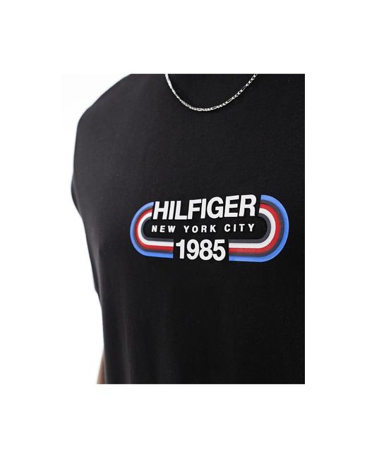 Tommy Hilfiger Blue Hilfiger Track Graphic T-shirt for men