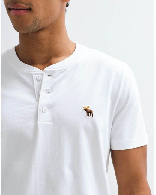 Abercrombie & Fitch Blue 3 Pack Icon Logo Henley T-shirt for men
