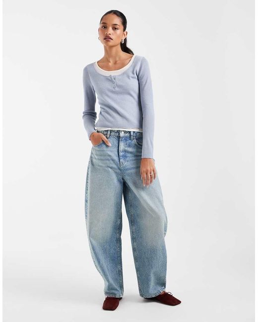 ASOS Gray Double Layer Scoop Neck Sheer Top