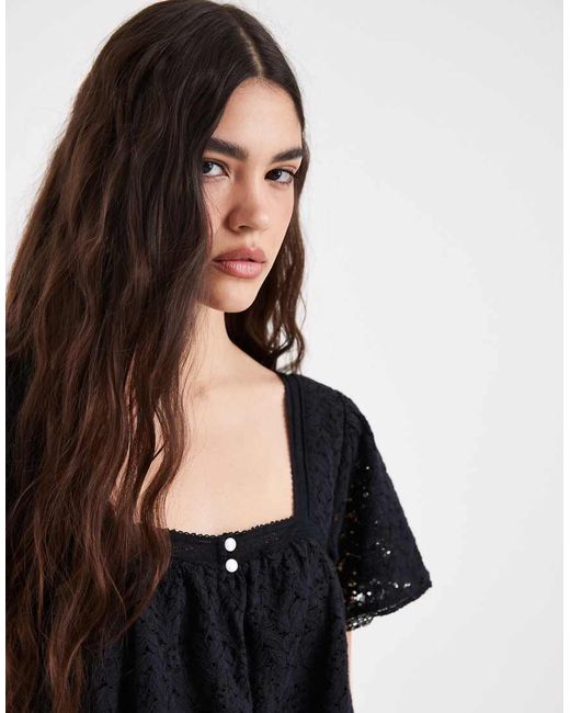 Levi's Black Dom Lace Blouse