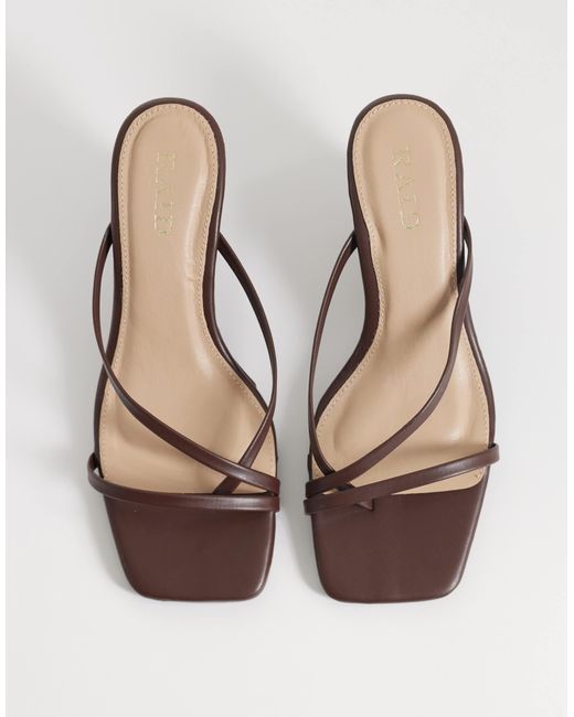 Raid Brown Darby Wedge Sandals
