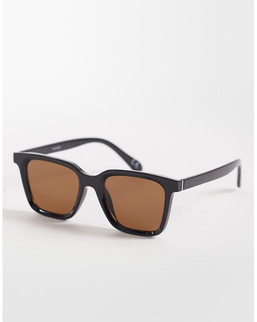 ASOS Natural Square Sunglasses for men