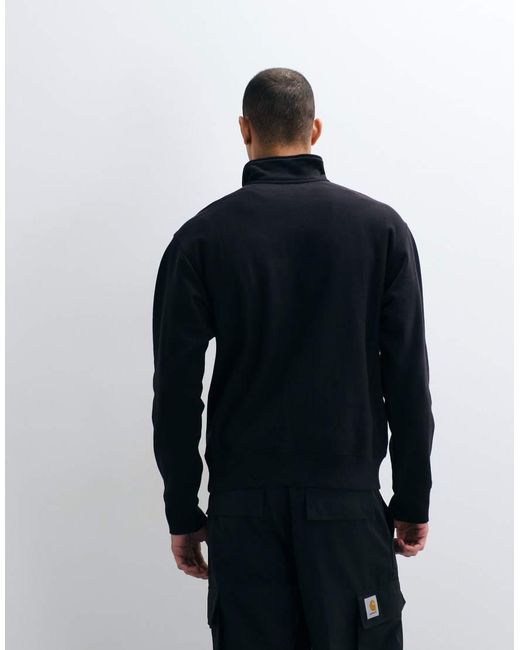 Carhartt Blue American Script Half Zip Sweatshirt for men