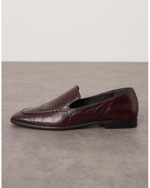 ARRANGE Brown Alba Premium Leather Minimal Loafers
